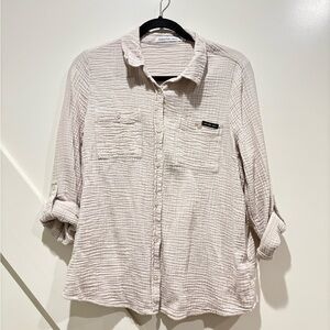 Calvin Klein Jeans Cream Textured Shirt